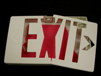 Broken Electrical Exit Sign