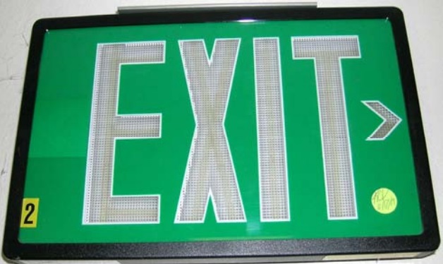 Radioactive Tritium Exit Sign