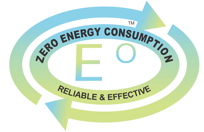 Sustainability arrows for zero energy consumption.