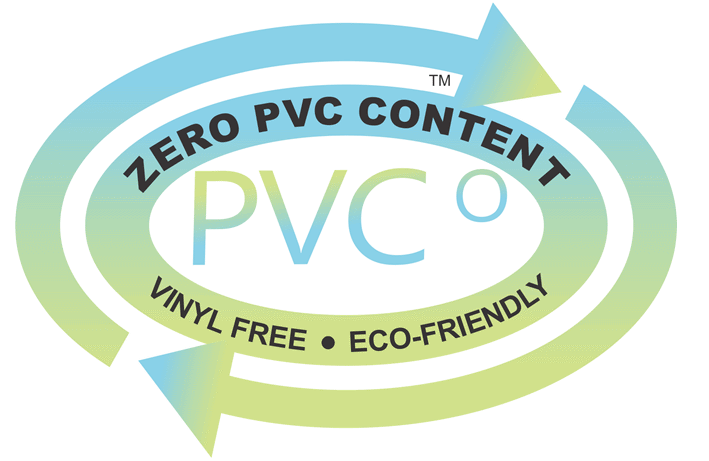 Zero PVC logo with sustainability arrows