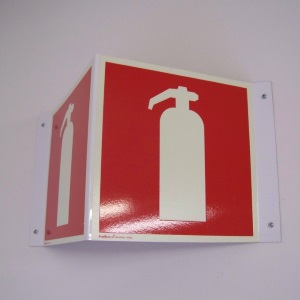 15.2741 Fire Extinguisher Sign, V Shape
