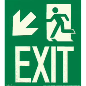 15.US3121 Intermediate Exit Door Sign - Left