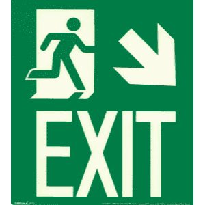 15.US3123 Intermediate Exit Door Sign - Right