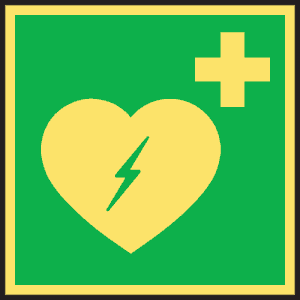 15.0155 Green AED Sign