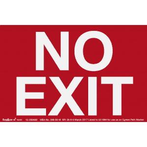 15.US0862 No Exit Sign