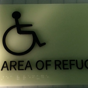 Tactile &#38; Braille Area of Refuge Sign