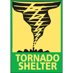 15.US3401 Tornado Shelter Sign